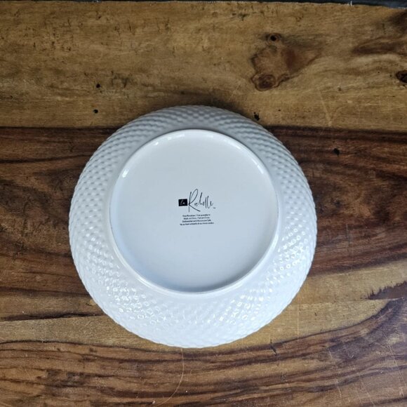 La Rochelle 9" Pasta or Salad Bowl White Lattice Or Basket Weave Porcelain EUC - Picture 6 of 9